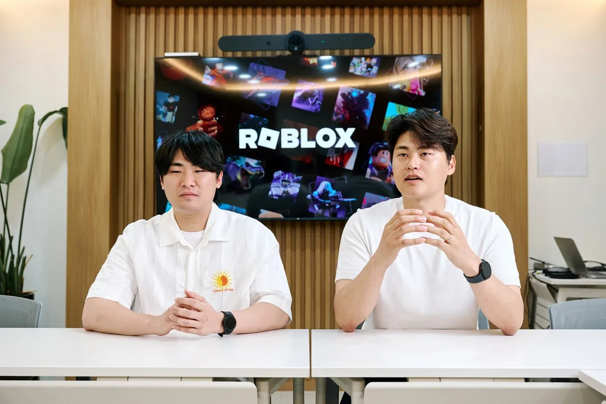 Roblox 프로젝트 방향을 설명하는 메타메이트 인터뷰 현장