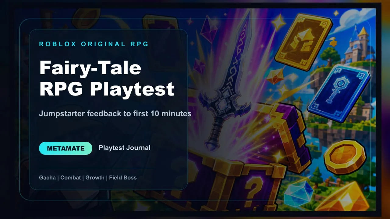 Fairy-tale Roblox RPG playtest journal thumbnail